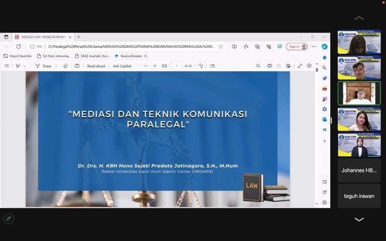 Pelatihan Paralegal Profesional dari Peradi Utama