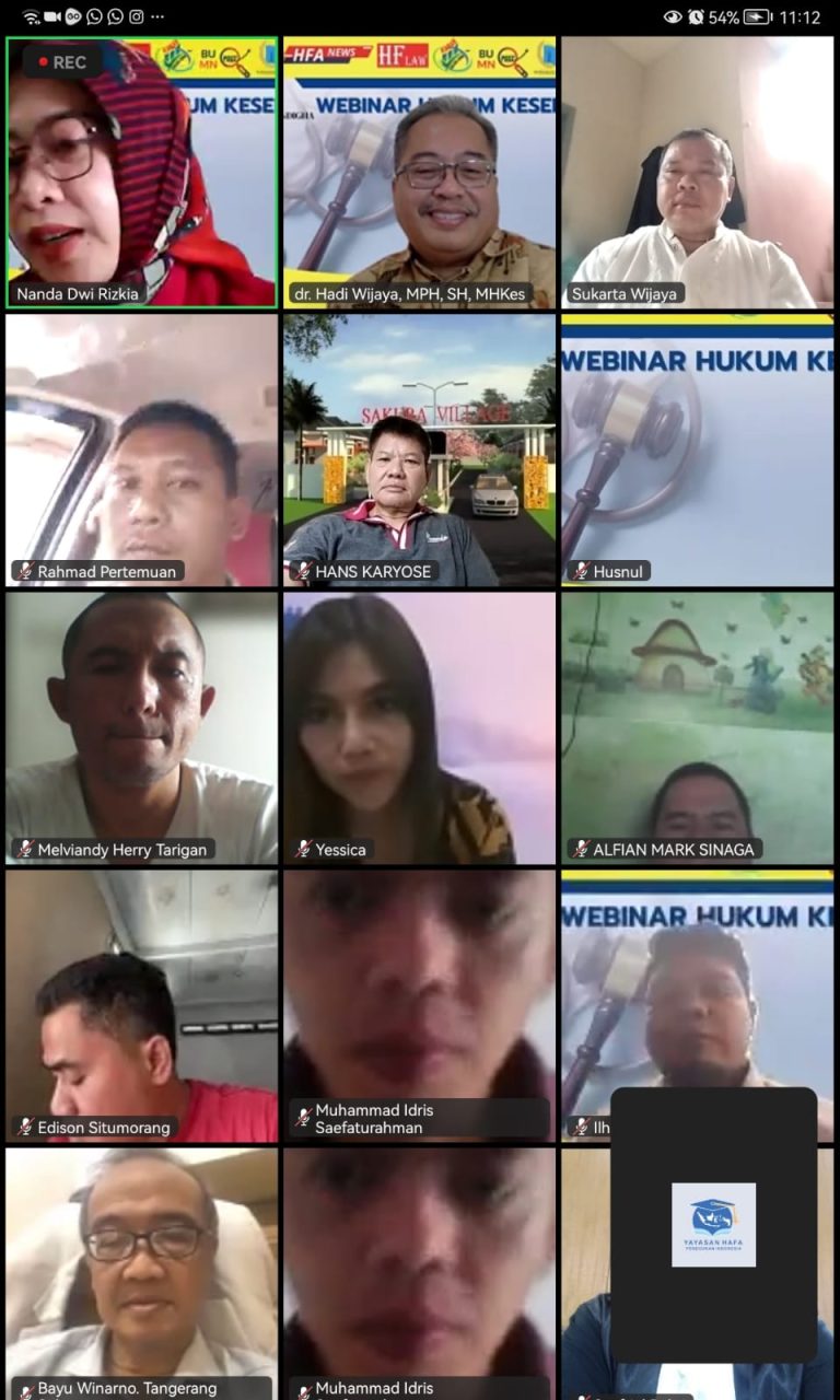 Webinar: Menganalisis Keabsahan Perjanjian Terapeutik dalam Perspektif Undang-Undang Kesehatan No 17 Tahun 2023 tentang 