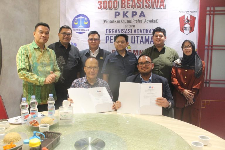 PERADI Utama dan DPP PA GMNI Teken Kerja Sama Beasiswa PKPA Senilai Rp15 Miliar untuk 3.000 Kader